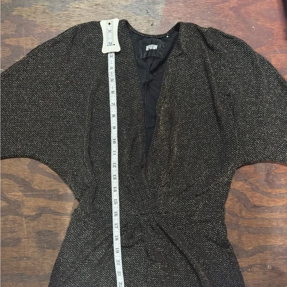 Reformation Metallic Black and Gold Maxi  Knit Dress Small - Picture 14 of 14
